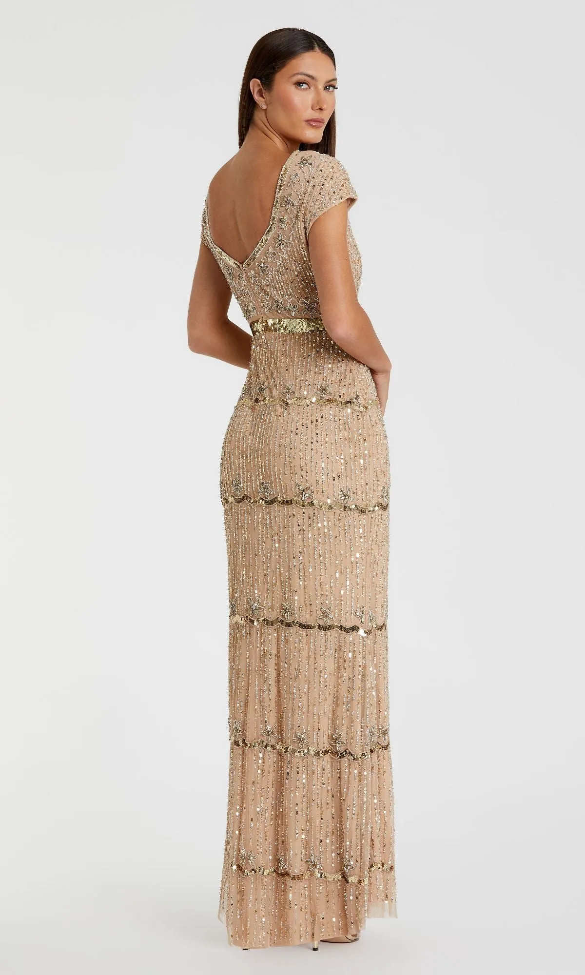 Cap-Sleeve Beaded Formal Dress: Mac Duggal 9089 sold by PromGirl product image thumbnail 5