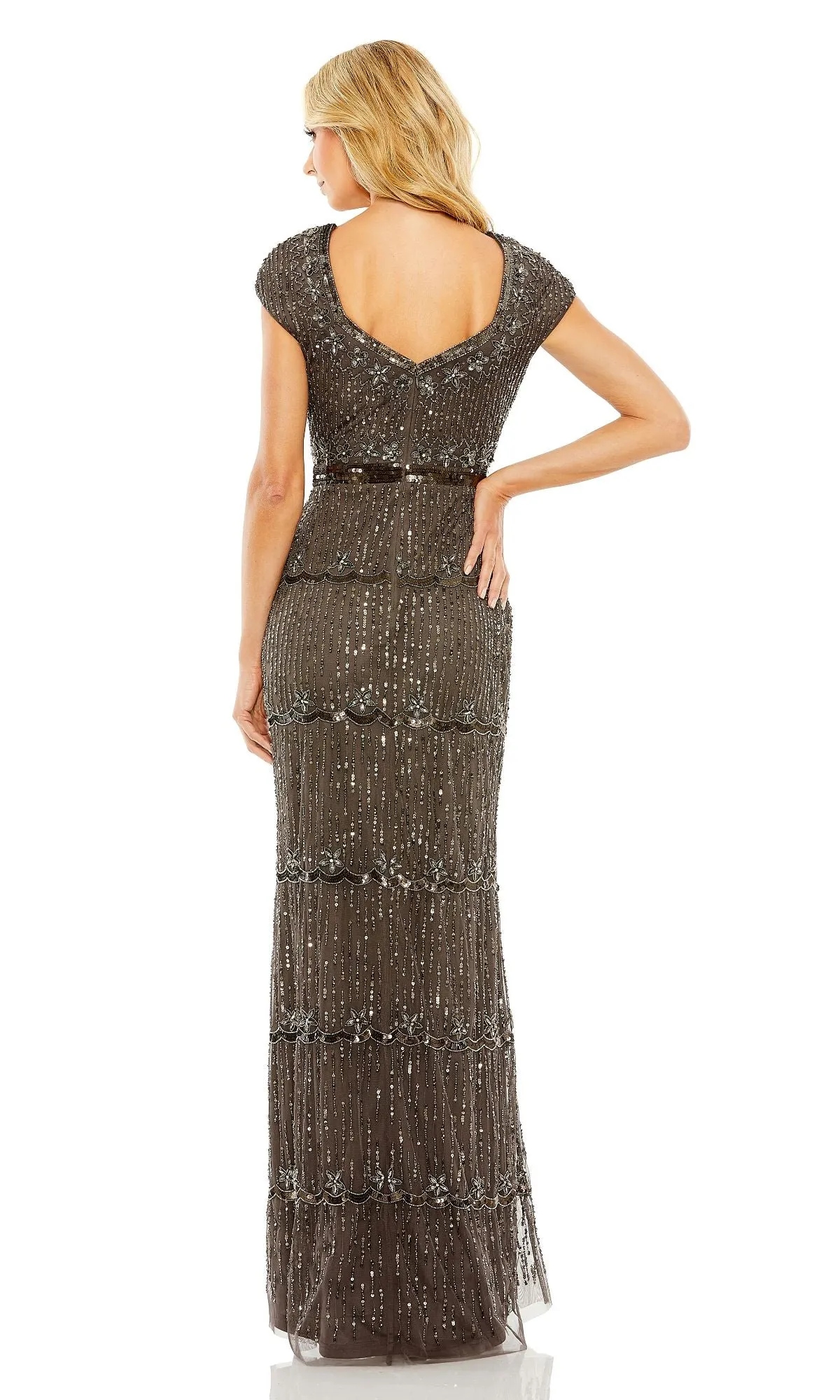 Cap-Sleeve Beaded Formal Dress: Mac Duggal 9089 sold by PromGirl product image thumbnail 2