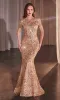 Rose Gold Prom Dress: Ladivine CC3700 sold by PromGirl