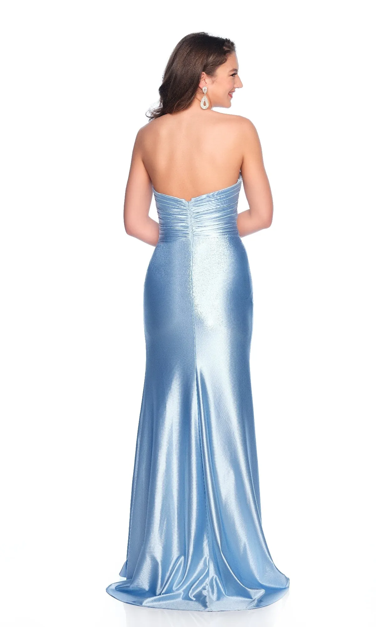Blue Strapless Prom Dress: Dave & Johnny 12149 sold by PromGirl product image thumbnail 2
