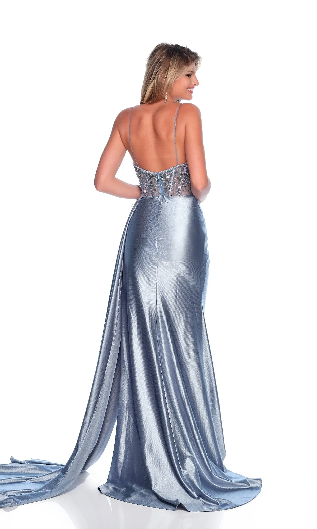 Light Blue Prom Dress: Dave & Johnny 12263 sold by PromGirl product image thumbnail 2