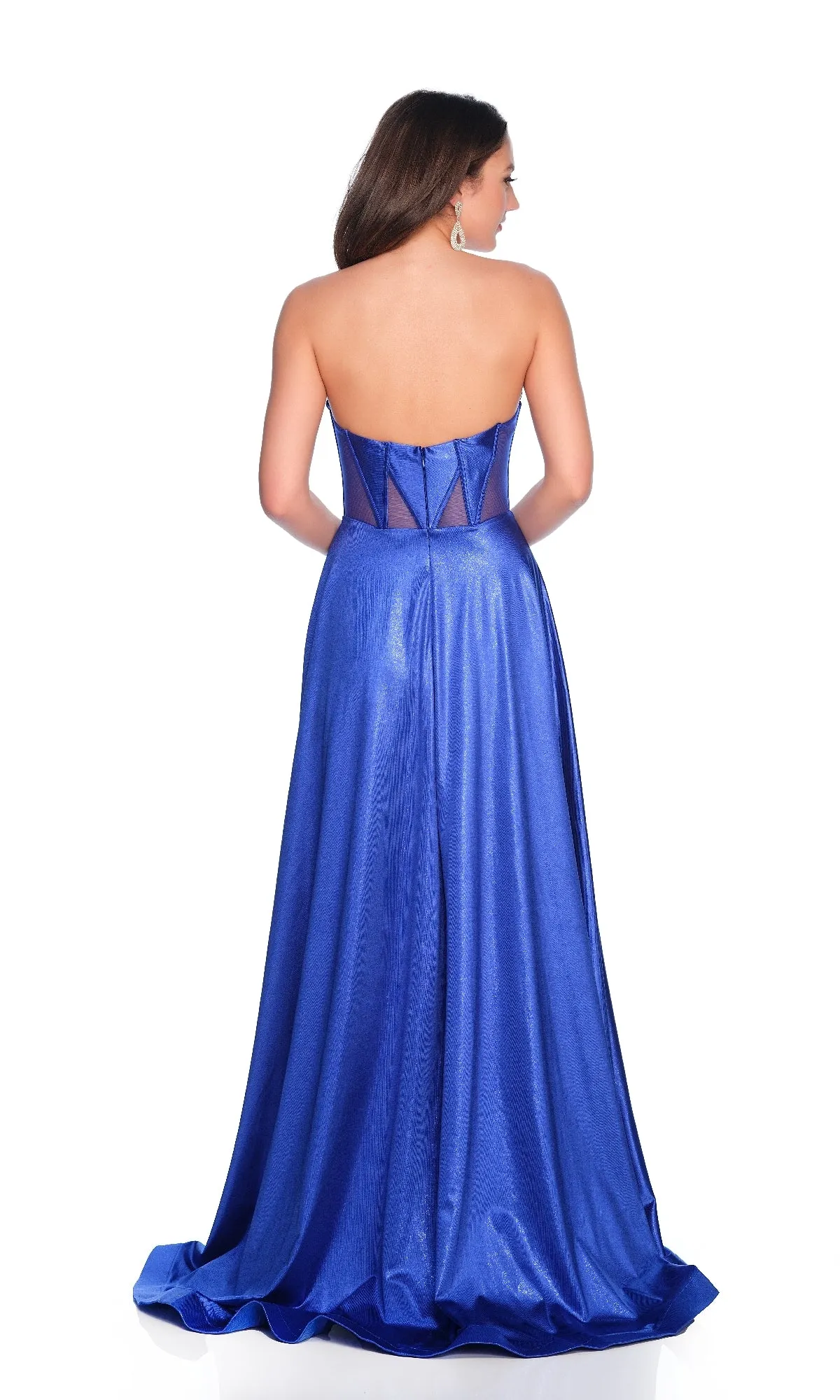 Long Royal Prom Dress: Dave & Johnny 12183 sold by PromGirl product image thumbnail 2