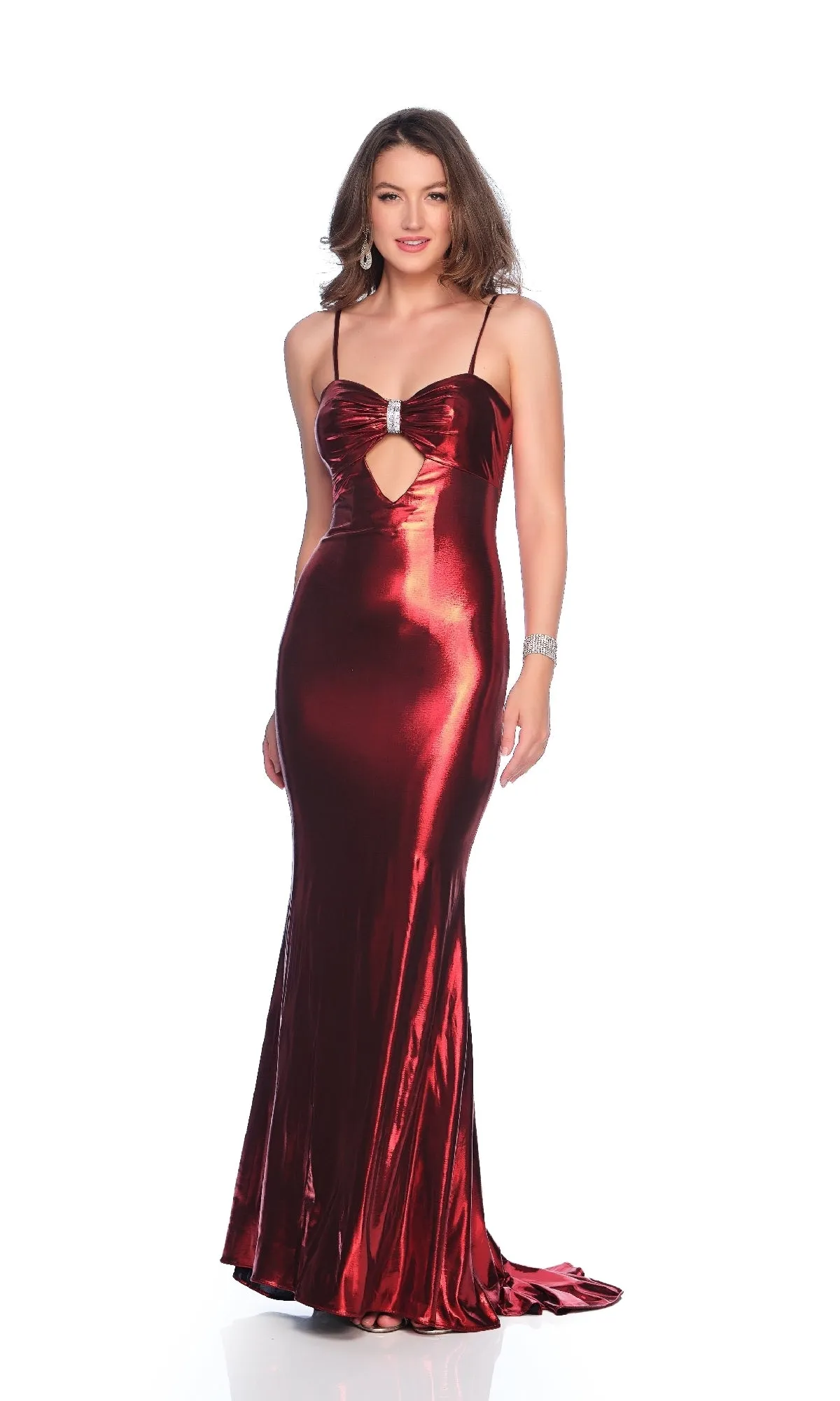 Burgundy Red Prom Dress: Dave & Johnny 11813 sold by PromGirl