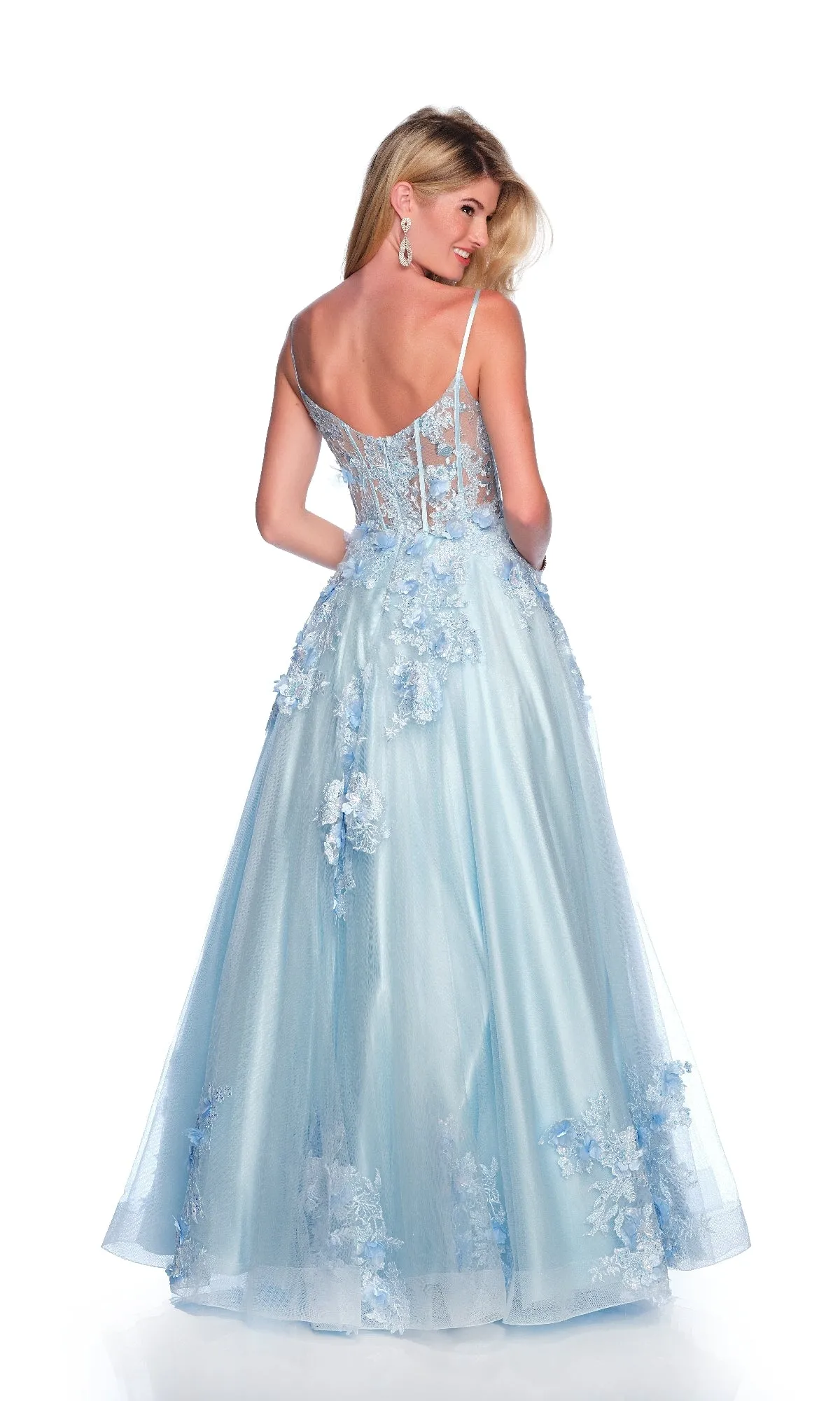 Long Light Blue Prom Dress: Dave & Johnny 11801 sold by PromGirl product image thumbnail 2