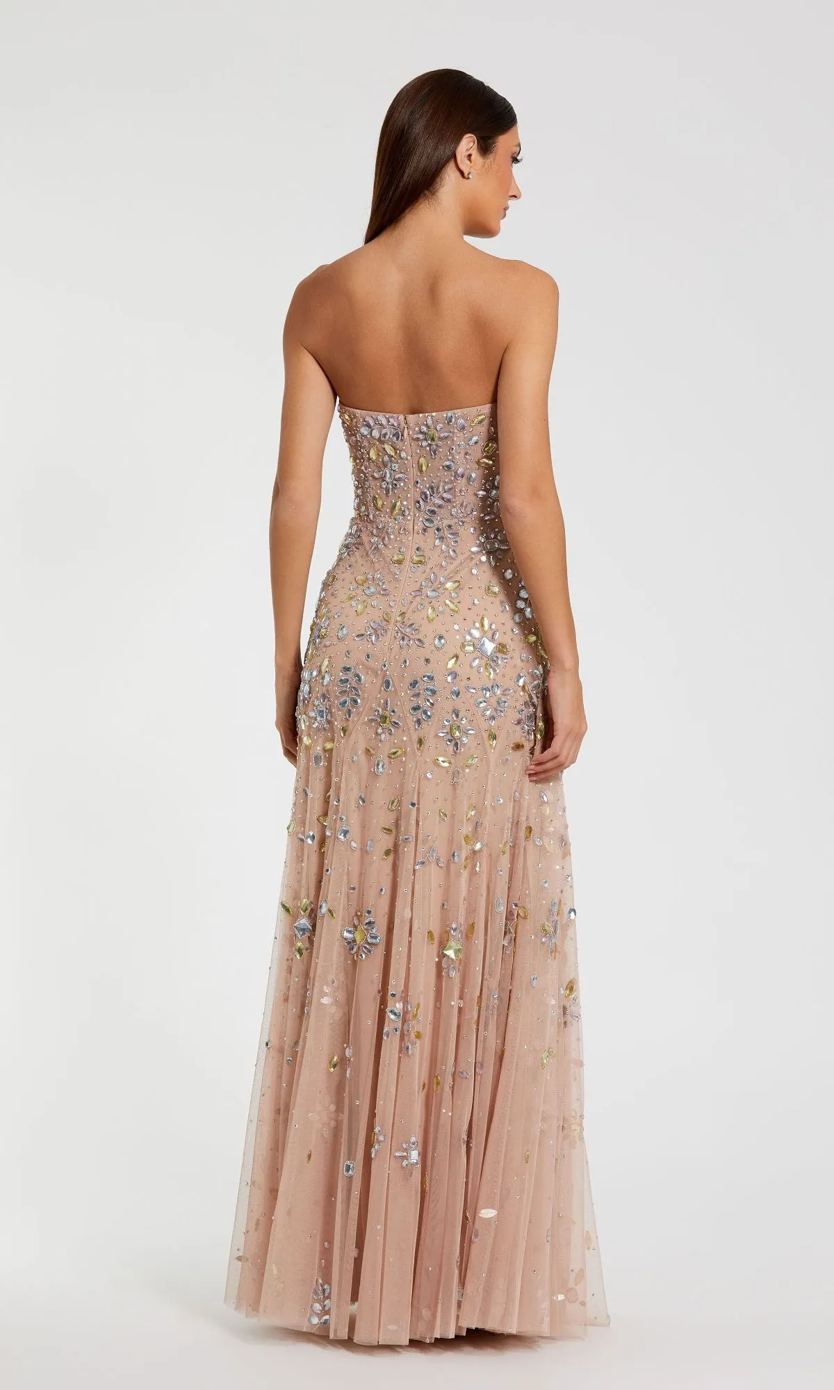 Strapless Light Pink Prom Gown: Mac Duggal 10100 sold by PromGirl product image thumbnail 2