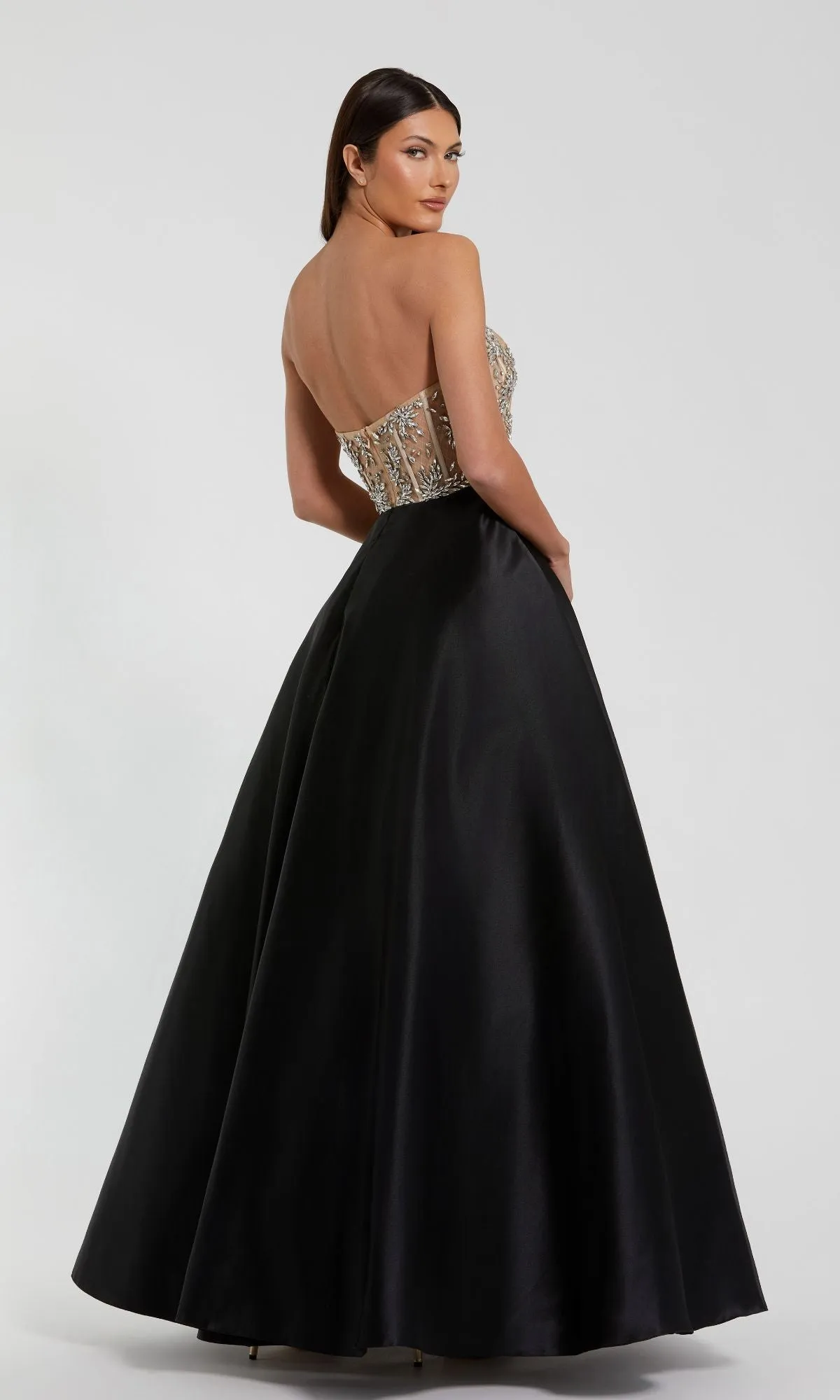 Strapless Black Prom Ball Gown: Mac Duggal 20701 sold by PromGirl product image thumbnail 2