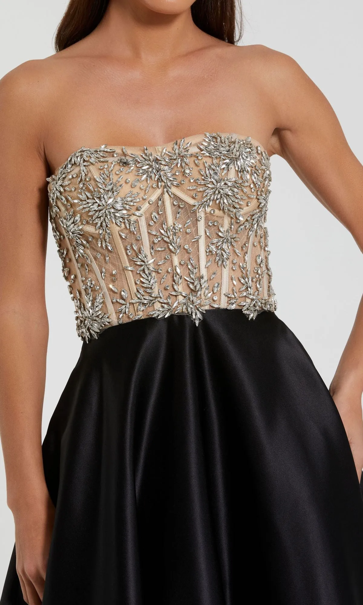 Strapless Black Prom Ball Gown: Mac Duggal 20701 sold by PromGirl product image thumbnail 3