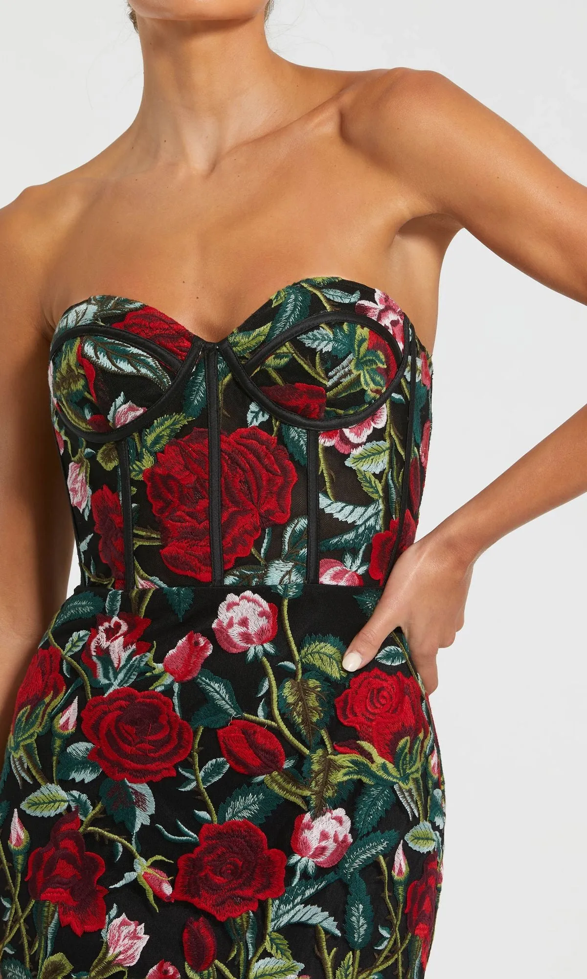 Long Print Formal Evening Gown: Mac Duggal 20757 sold by PromGirl product image thumbnail 3