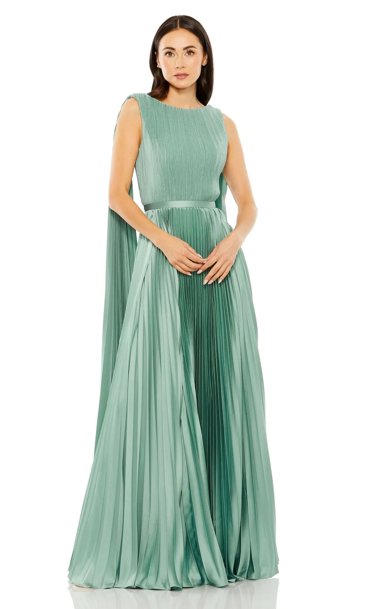 Sage Green Long Formal Dress: Mac Duggal 49716 sold by PromGirl