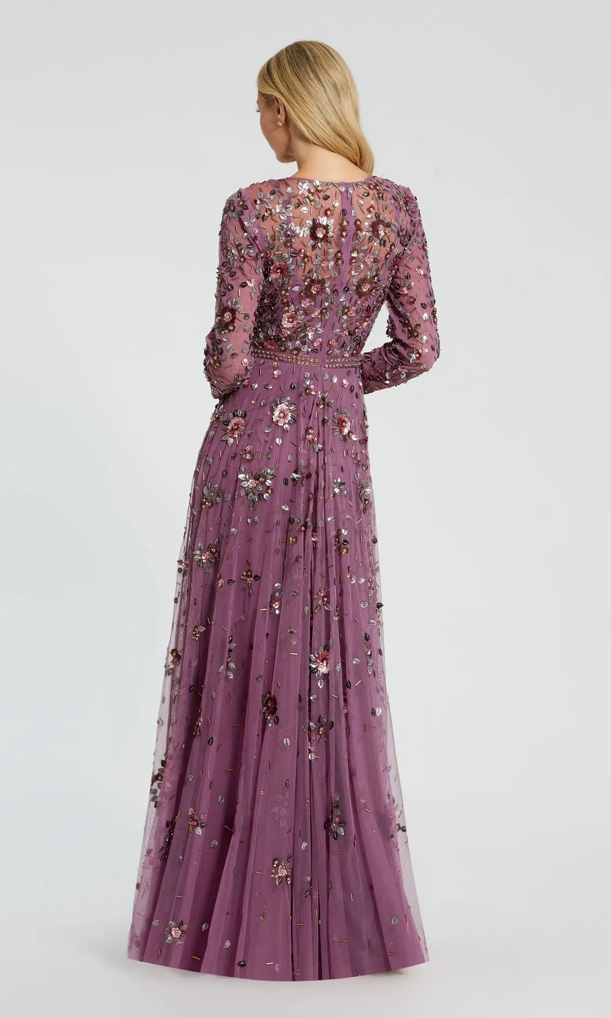 Long Sleeve Beaded Formal Dress: Mac Duggal 10063 sold by PromGirl product image thumbnail 2