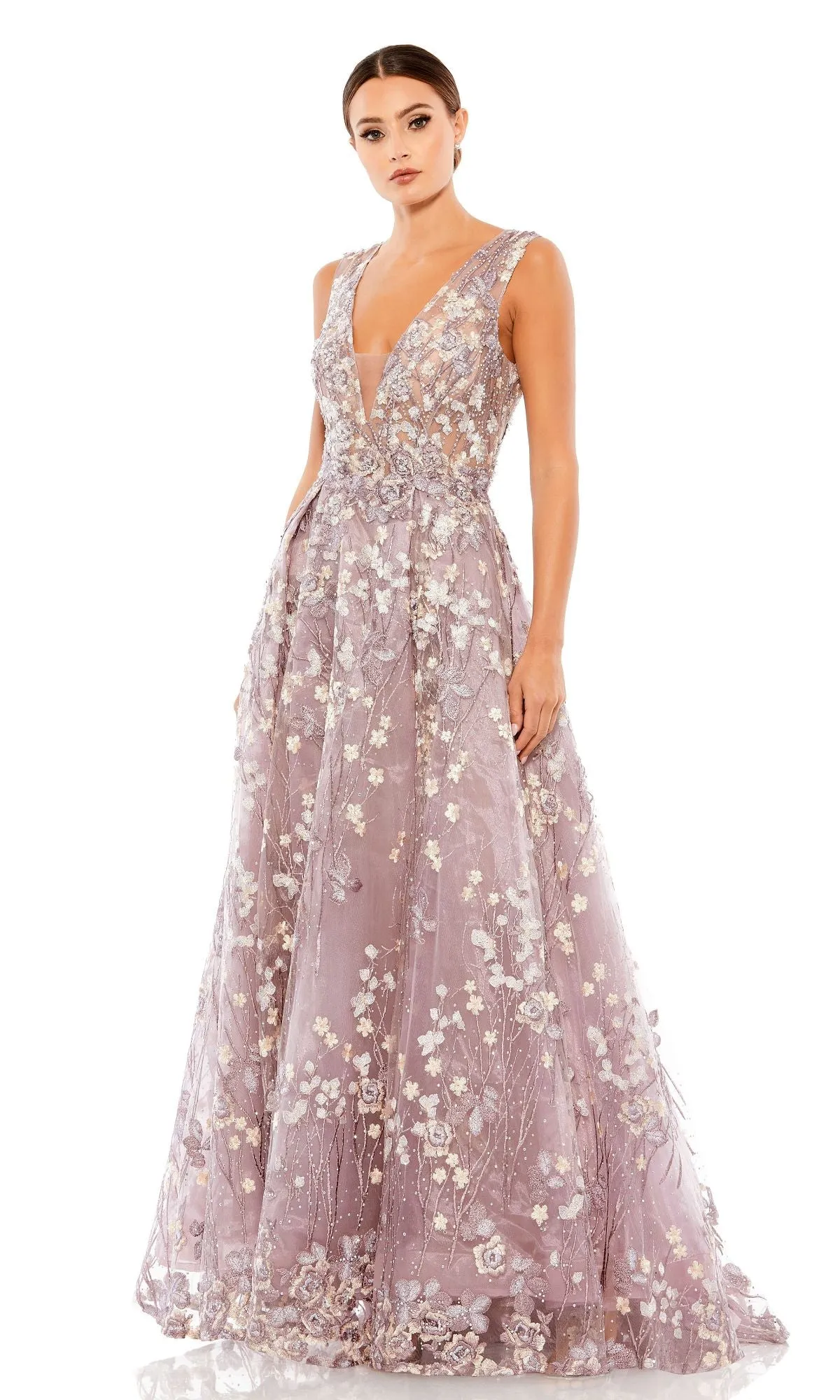 Embroidered Long Formal Dress: Mac Duggal A20131 sold by PromGirl