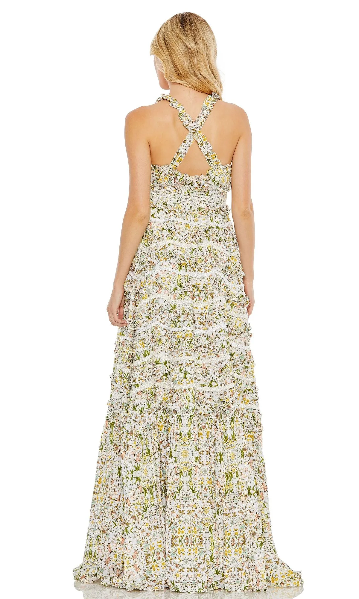 Long Floral-Print Formal Dress: Mac Duggal 8023 sold by PromGirl product image thumbnail 2