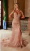 Lace-Up Long Beaded Prom Dress: Nox Anabel C1600 sold by PromGirl
