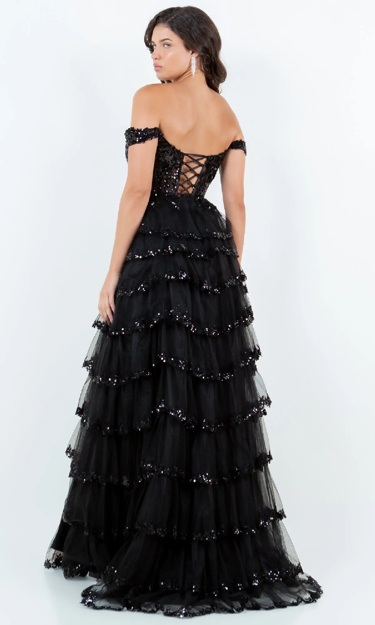 Ruffle Prom Ball Gown: Cinderella Couture 8228J sold by PromGirl product image thumbnail 2