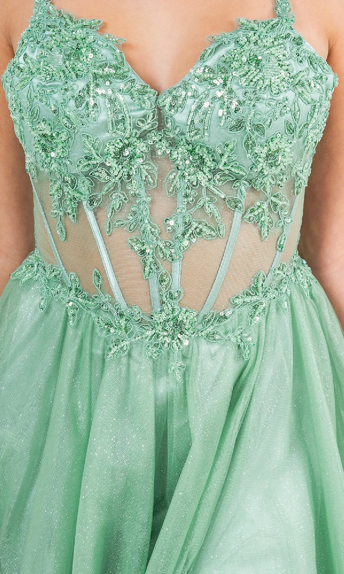 Long Glitter Prom Dress: Cinderella Couture 8238J sold by PromGirl product image thumbnail 5