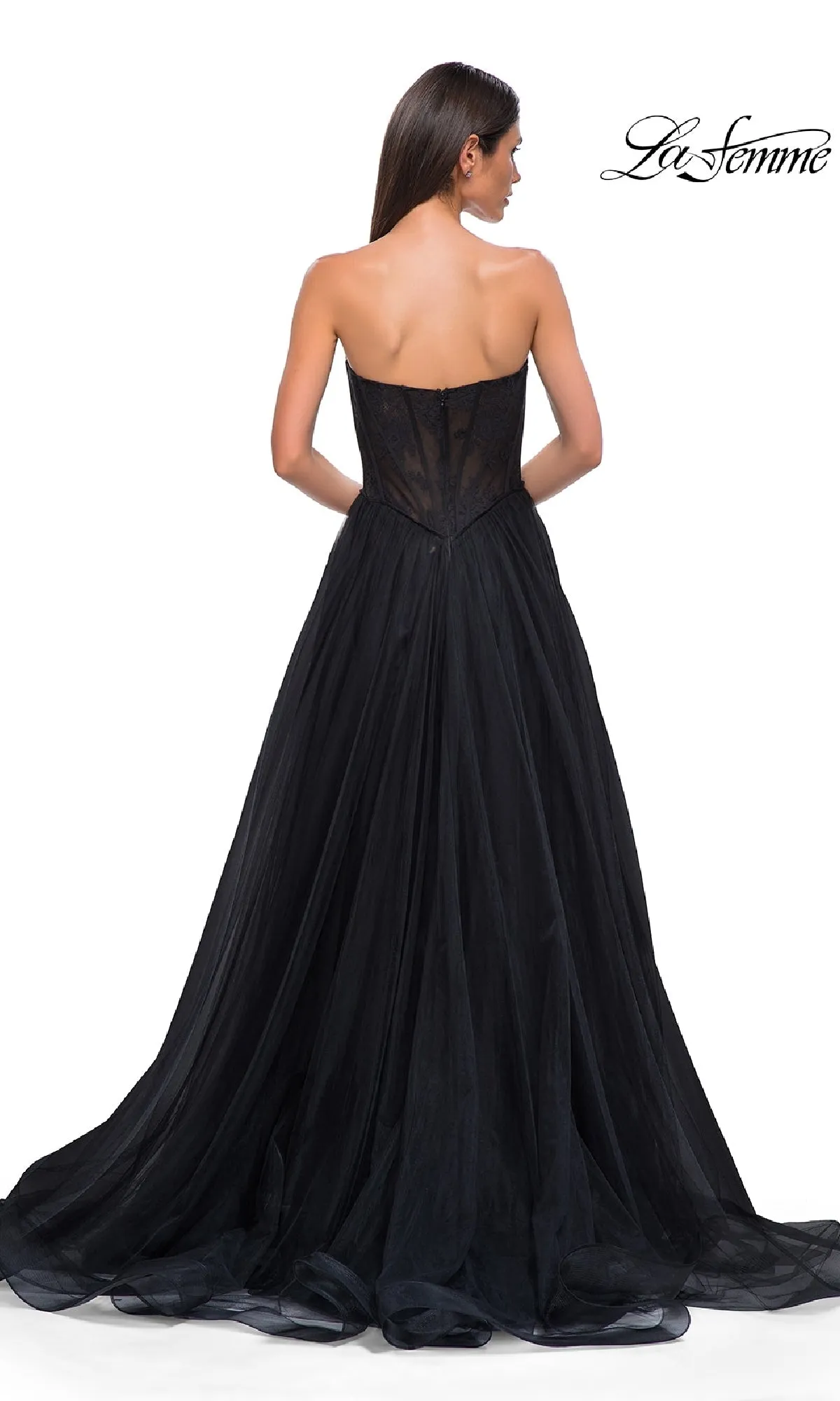 Strapless Long Prom Ball Gown: La Femme 32579 sold by PromGirl product image thumbnail 4