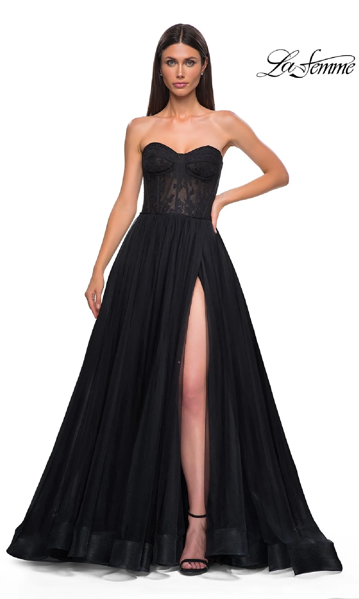 Strapless Long Prom Ball Gown: La Femme 32579 sold by PromGirl product image thumbnail 3