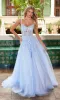 Long Glitter-Tulle Prom Dress: Nox Anabel H1682 sold by PromGirl