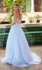 Long Glitter-Tulle Prom Dress: Nox Anabel H1682 sold by PromGirl