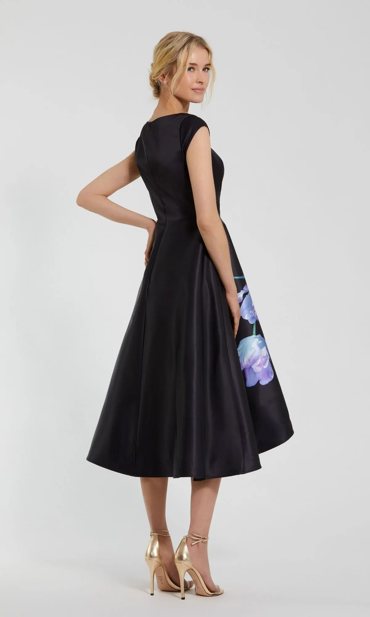 Black Satin Wedding-Guest Dress: Mac Duggal 20995 sold by PromGirl product image thumbnail 2