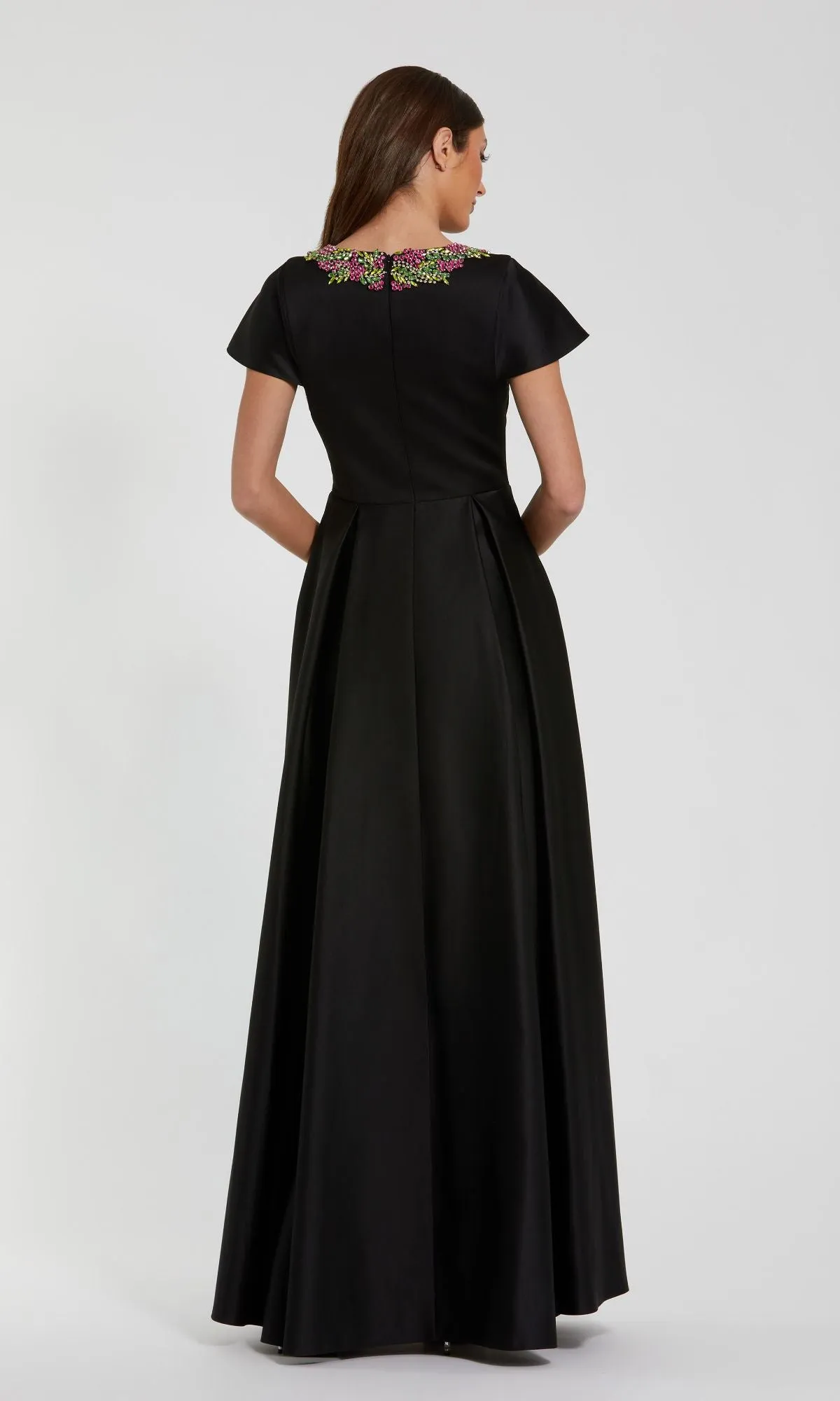 Short Sleeve Black Formal Dress: Mac Duggal 2272 sold by PromGirl product image thumbnail 2