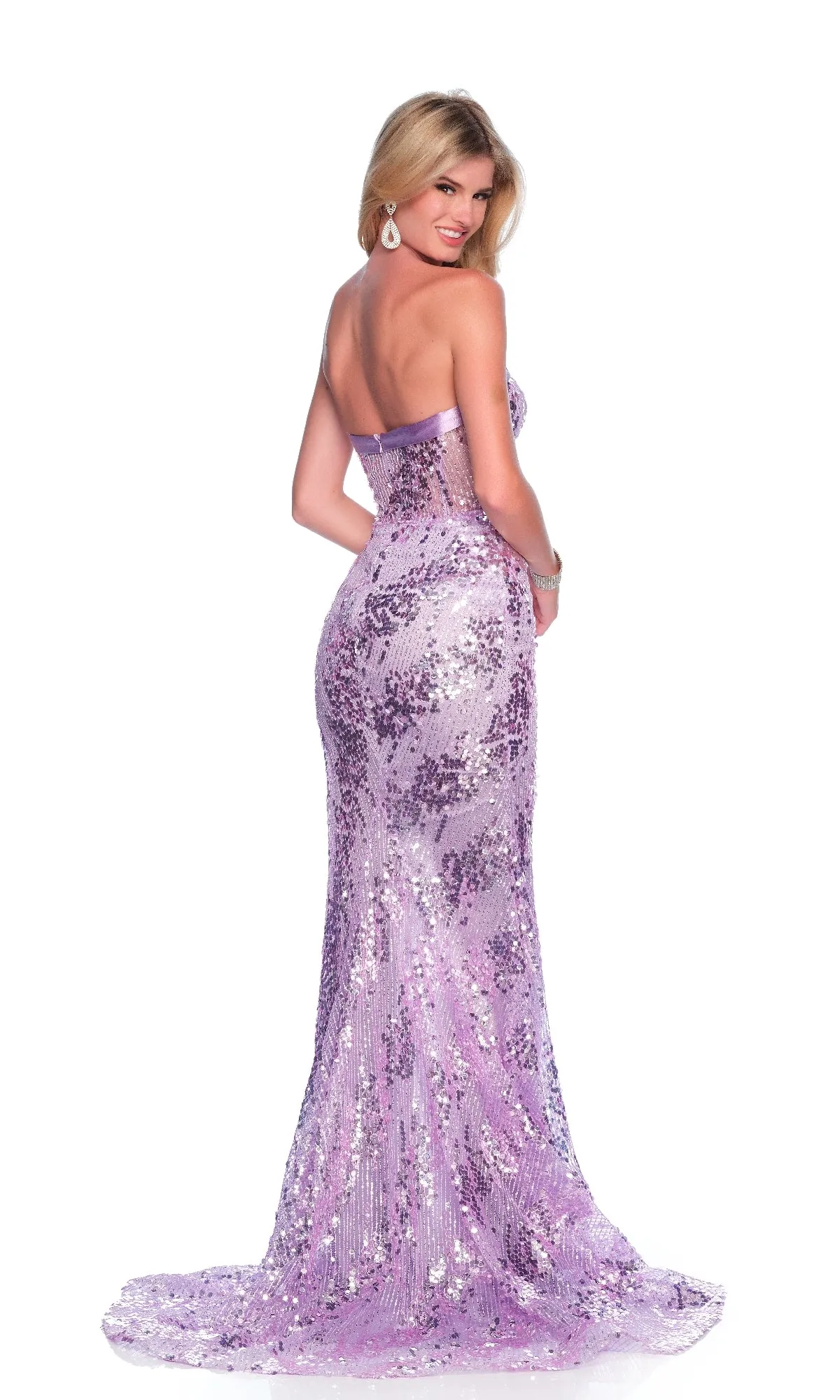 Long Lilac Prom Dress: Dave & Johnny 11944 sold by PromGirl product image thumbnail 2