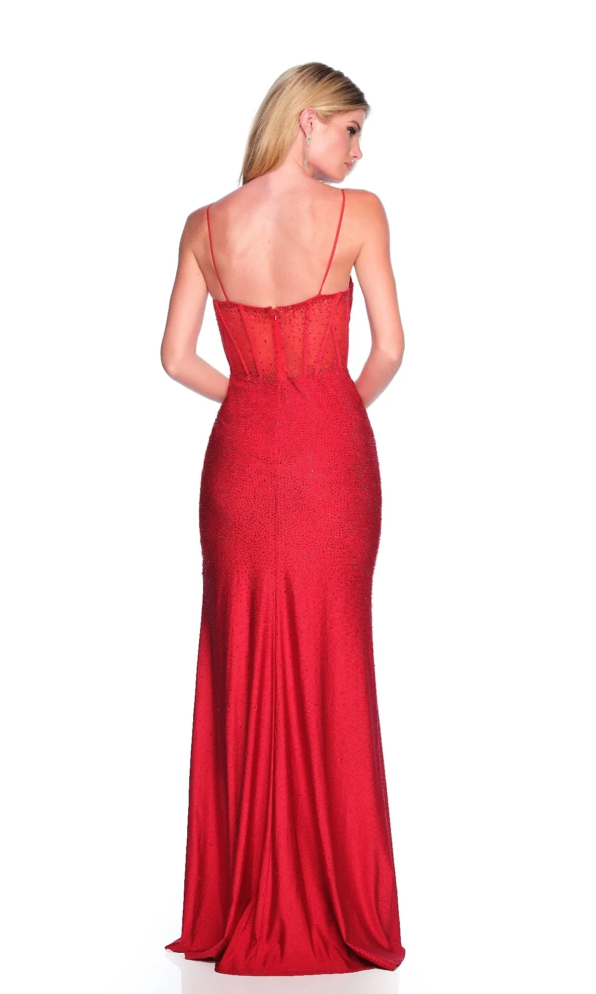 Long Red Prom Dress: Dave & Johnny 11919 sold by PromGirl product image thumbnail 2
