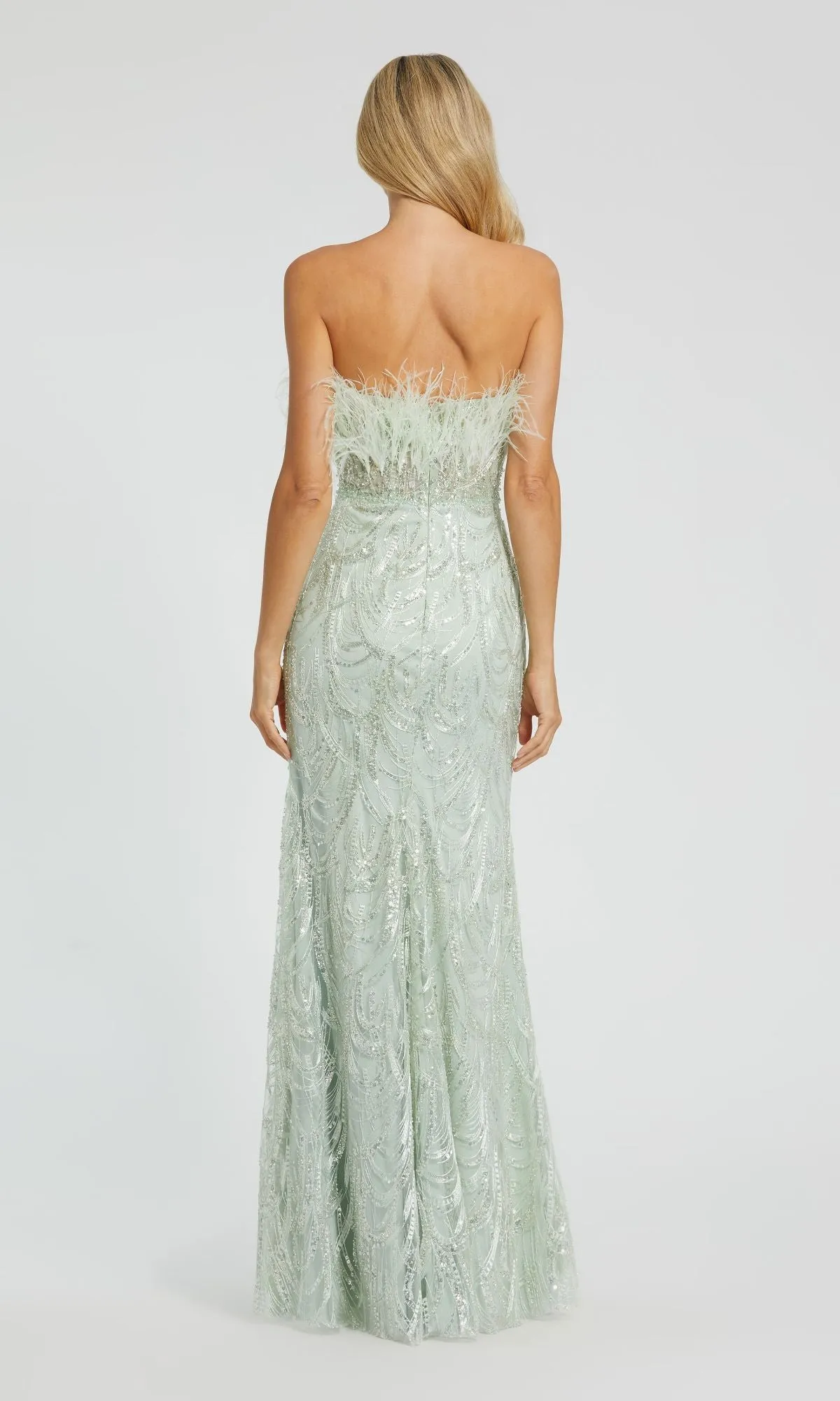 Long Mint Sequin Prom Dress: Mac Duggal 20890 sold by PromGirl product image thumbnail 2