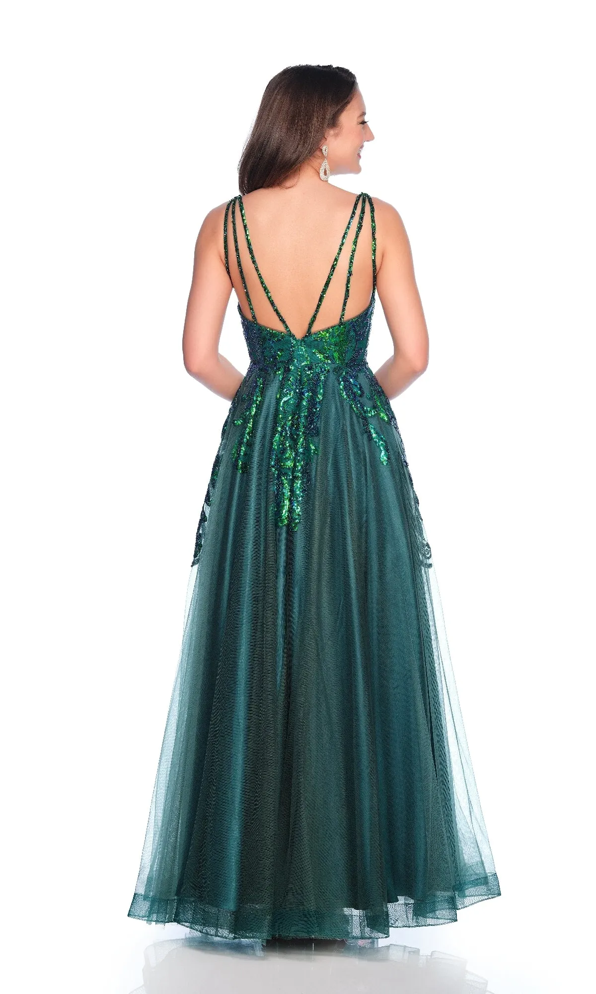 Emerald Green Prom Dress: Dave & Johnny 12064 sold by PromGirl product image thumbnail 2