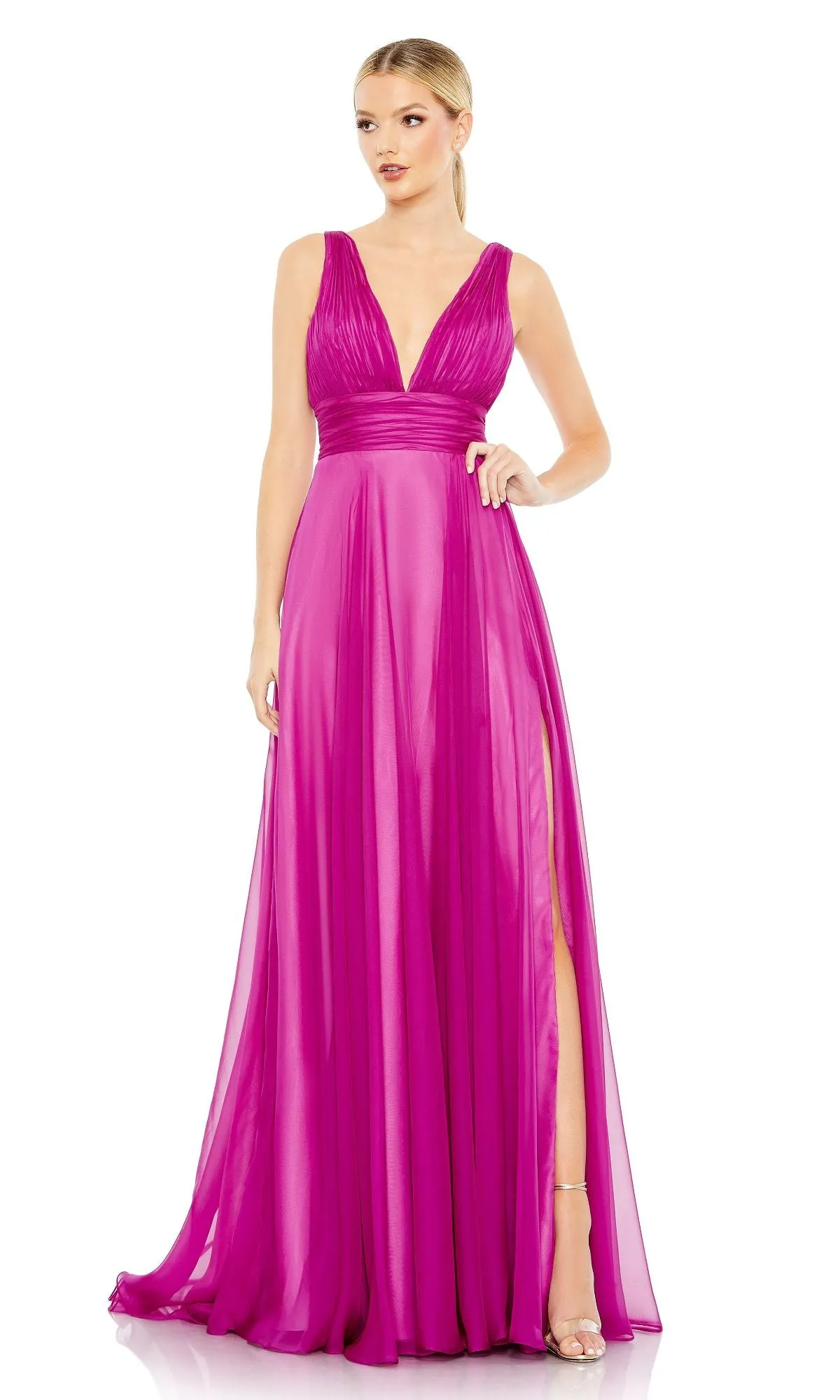 Fuchsia Pink Prom Dress: Mac Duggal 68134 sold by PromGirl