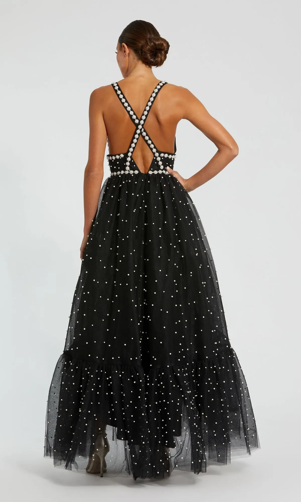Pearl High-Low Black Prom Dress: Mac Duggal 20747 sold by PromGirl product image thumbnail 2