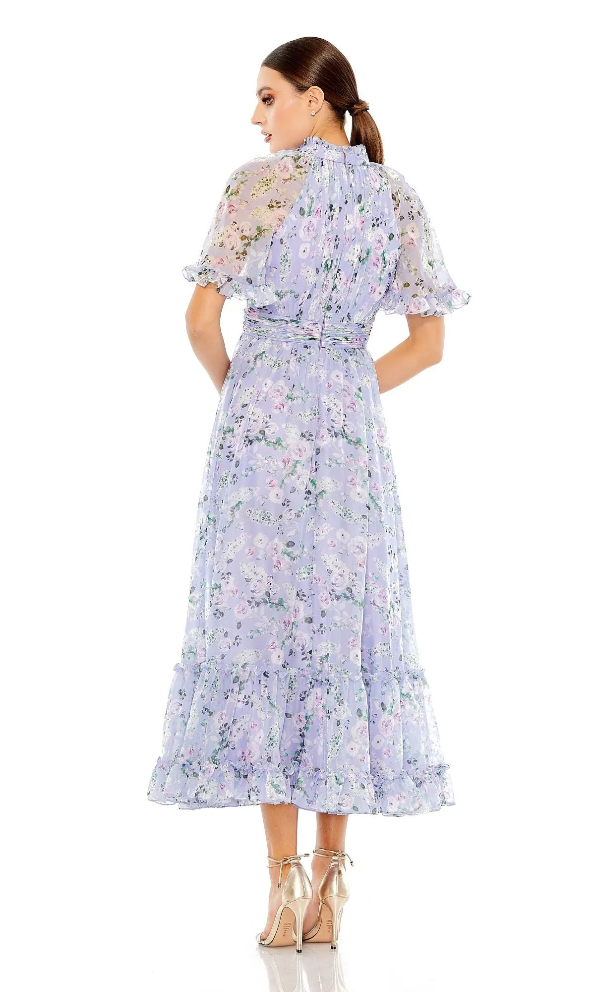 Lilac Floral Print Formal Dress: Mac Duggal 68259 sold by PromGirl product image thumbnail 2
