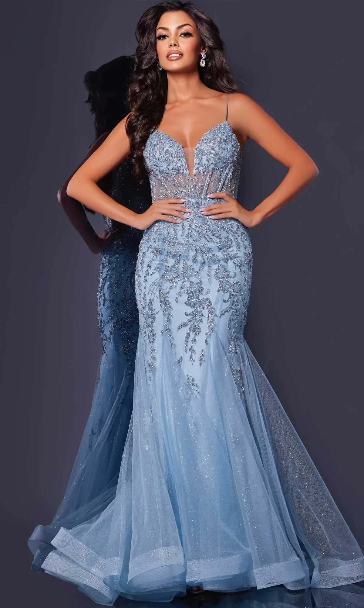 Long Prom Dress: Jovani 43845 sold by PromGirl