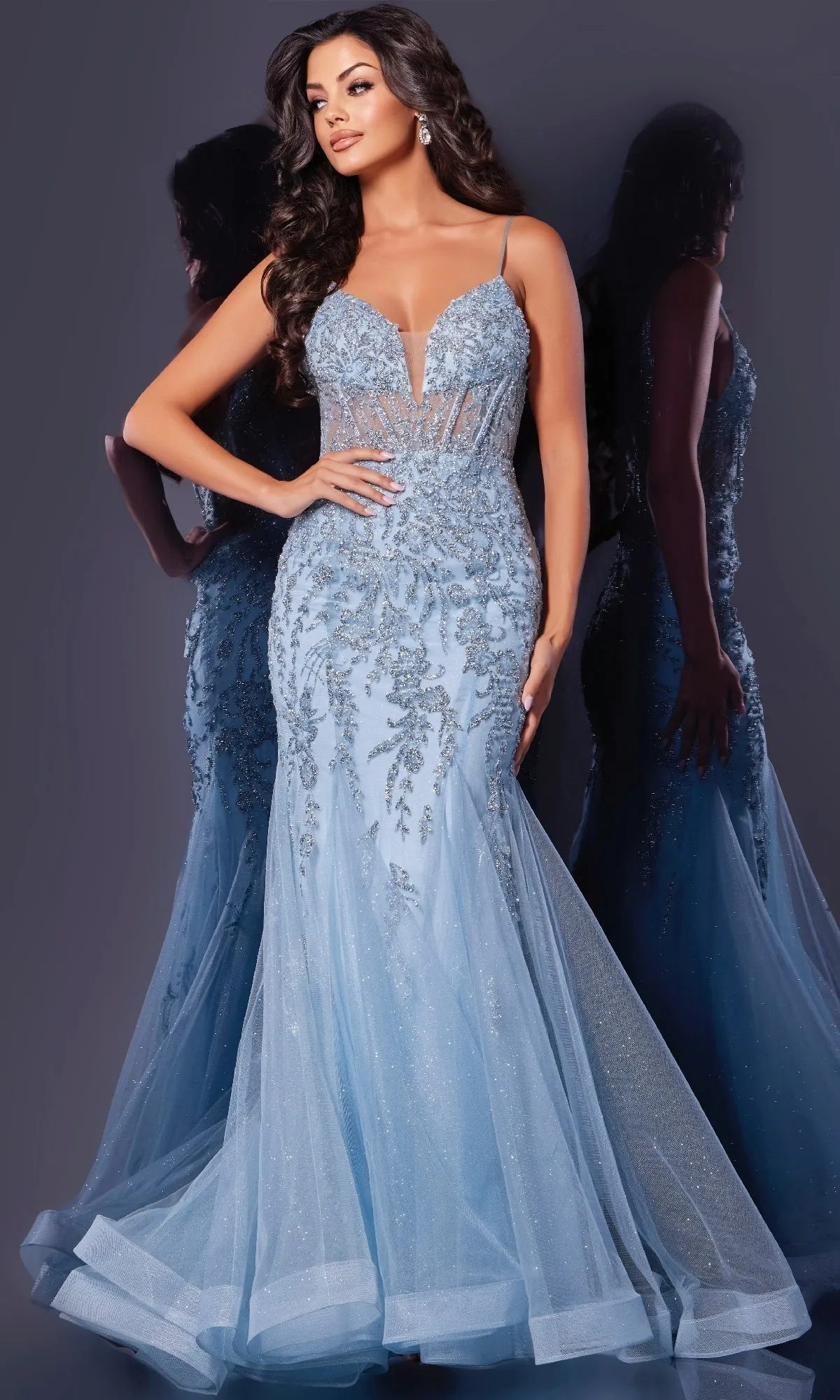 Long Prom Dress: Jovani 43845 sold by PromGirl product image thumbnail 3