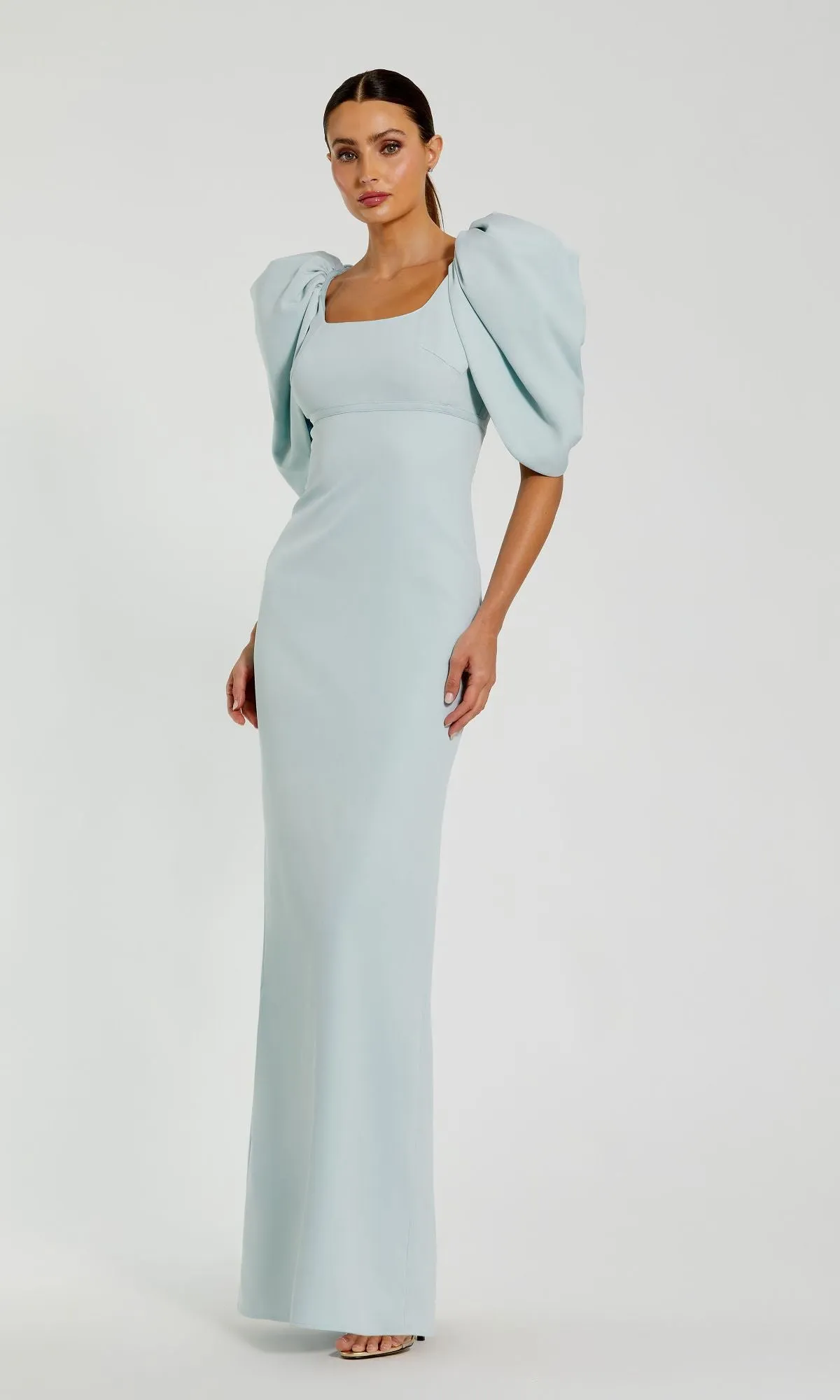 Puff-Sleeve Long Formal Dress: Mac Duggal 27534 sold by PromGirl product image thumbnail 3