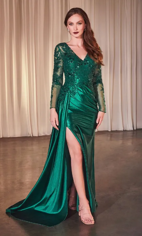 Long Sleeve Long Formal Dress: CLCDS506 sold by PromGirl