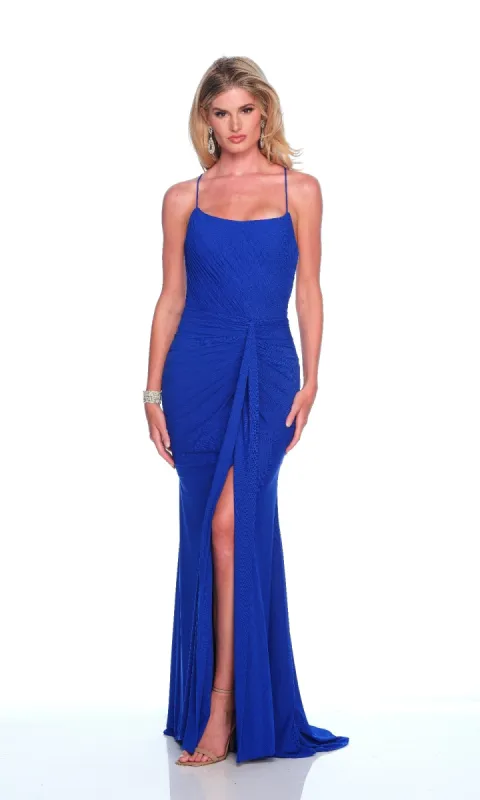 Long Royal Prom Dress: Dave & Johnny 11954 sold by PromGirl