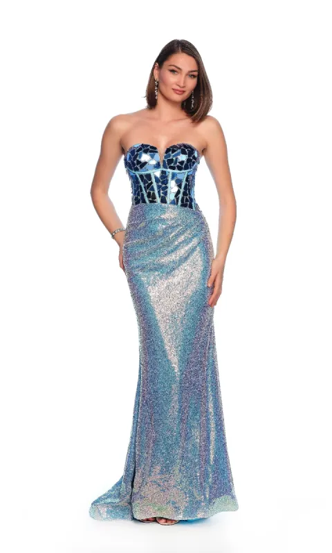 Long Prom Dress: Dave and Johnny 12036 sold by PromGirl