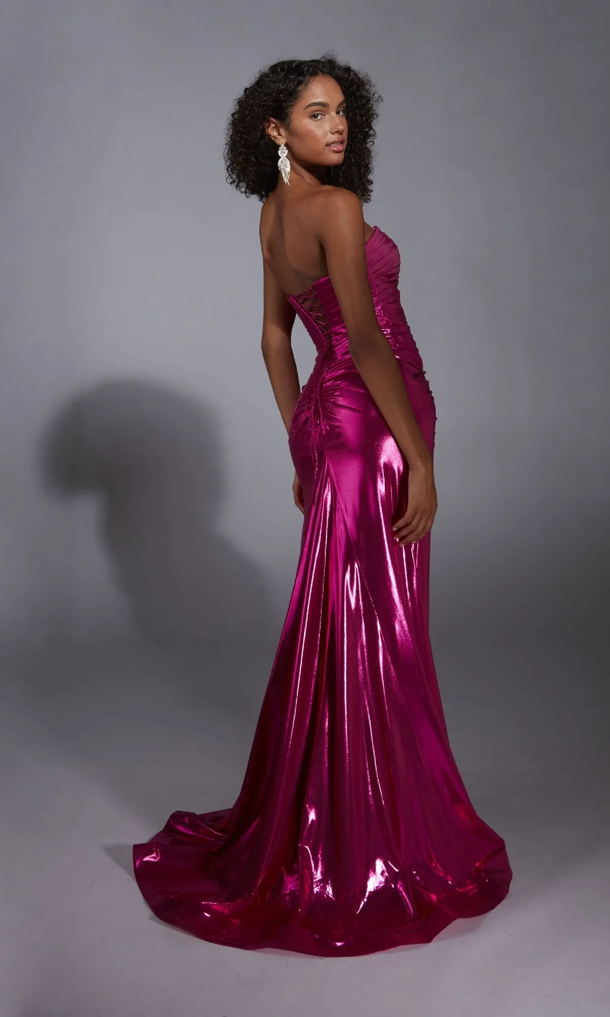 Strapless Long Metallic Prom Dress: Aerie Couture 324 sold by PromGirl product image thumbnail 2