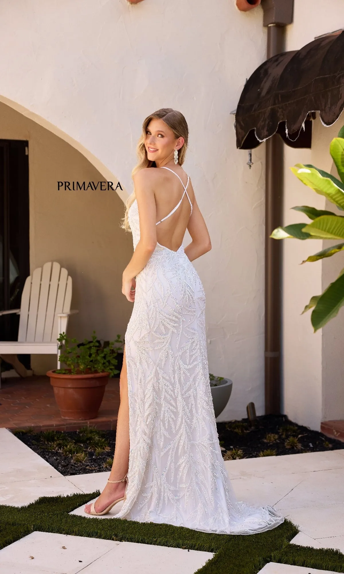 Backless Long Sequin Prom Dress: Primavera 4332 sold by PromGirl product image thumbnail 2