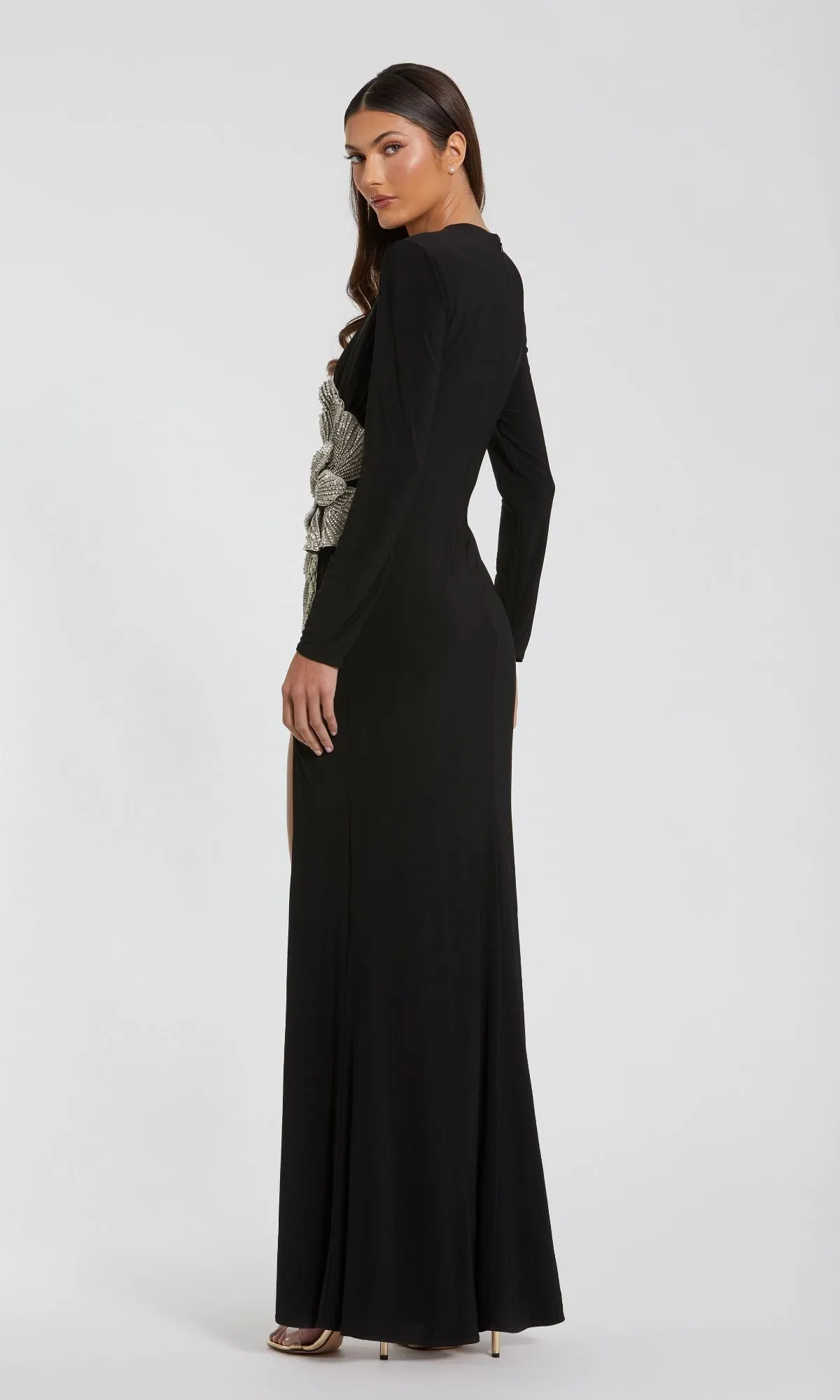 Long Sleeve Black Formal Dress: Mac Duggal 11809 sold by PromGirl product image thumbnail 2