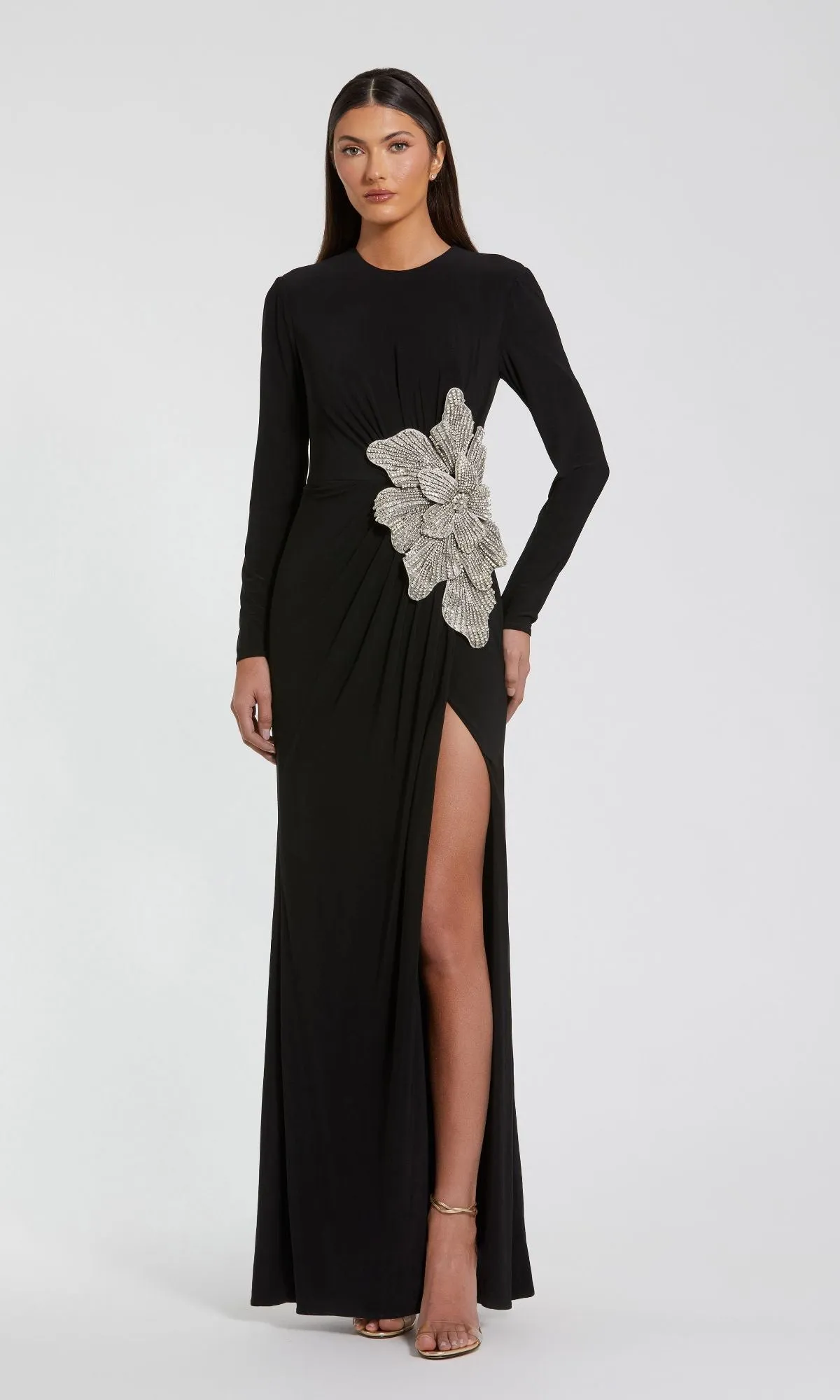 Long Sleeve Black Formal Dress: Mac Duggal 11809 sold by PromGirl