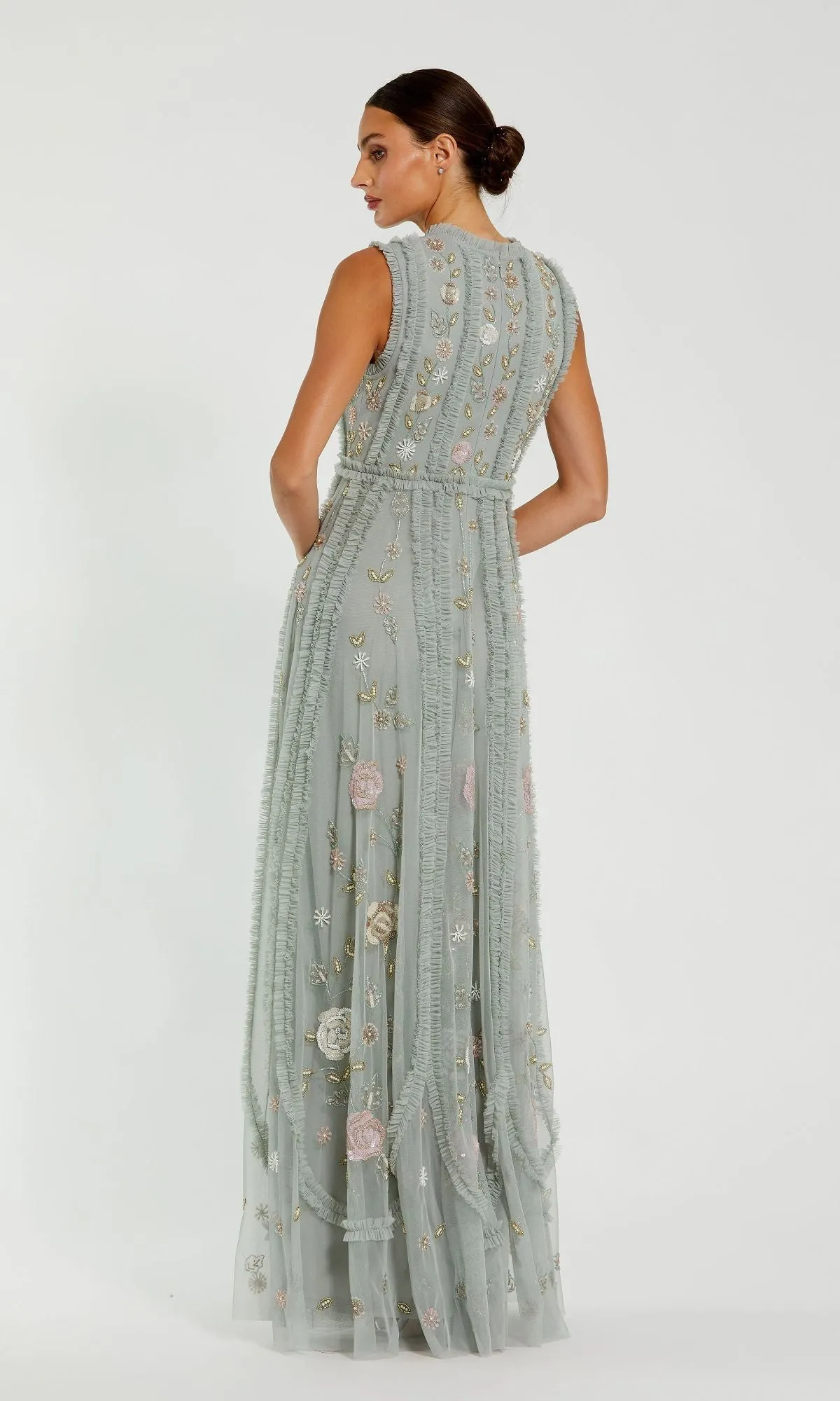 Sleeveless Long Sage Formal Dress: Mac Duggal 9360 sold by PromGirl product image thumbnail 2