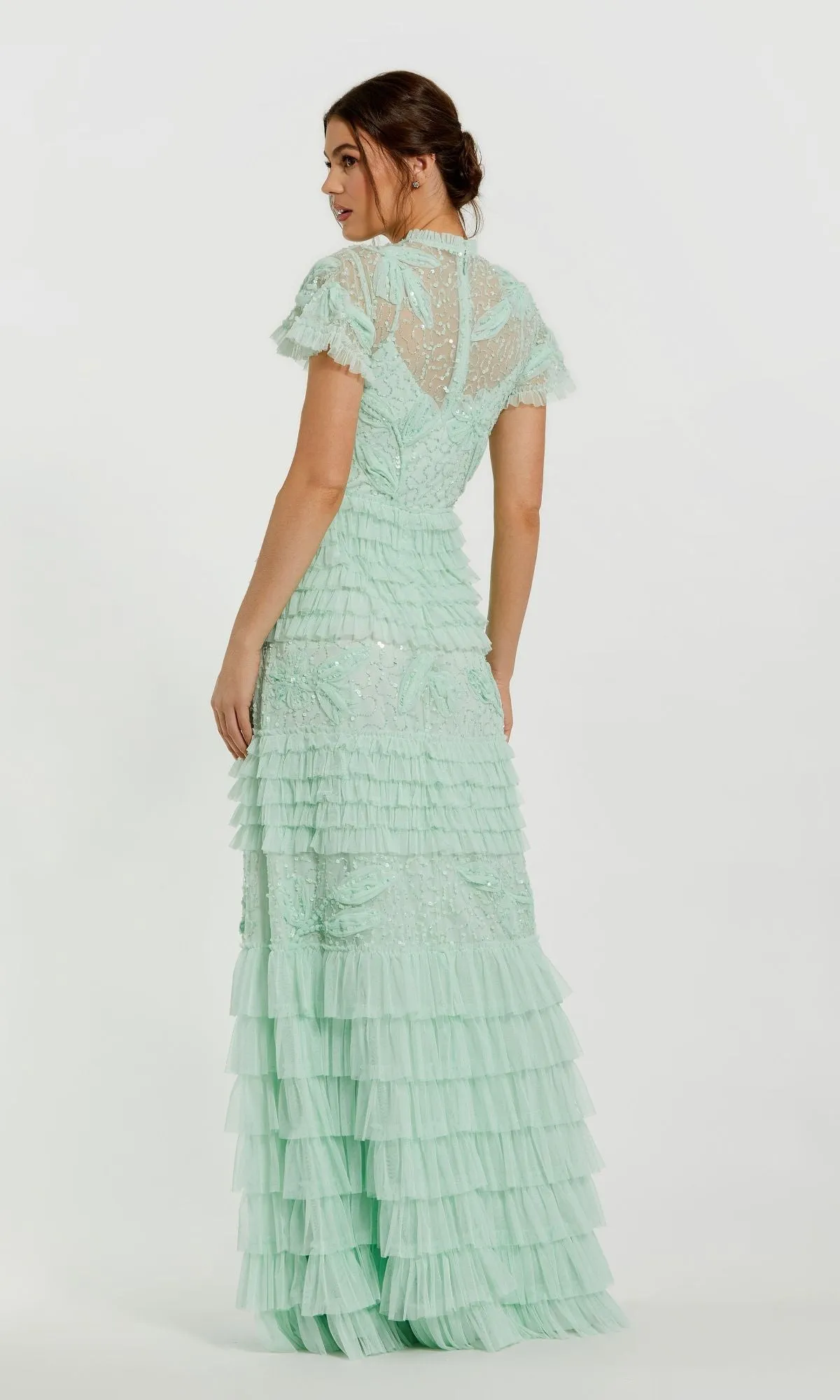 Long Sage Green Formal Dress: Mac Duggal 9278 sold by PromGirl product image thumbnail 2