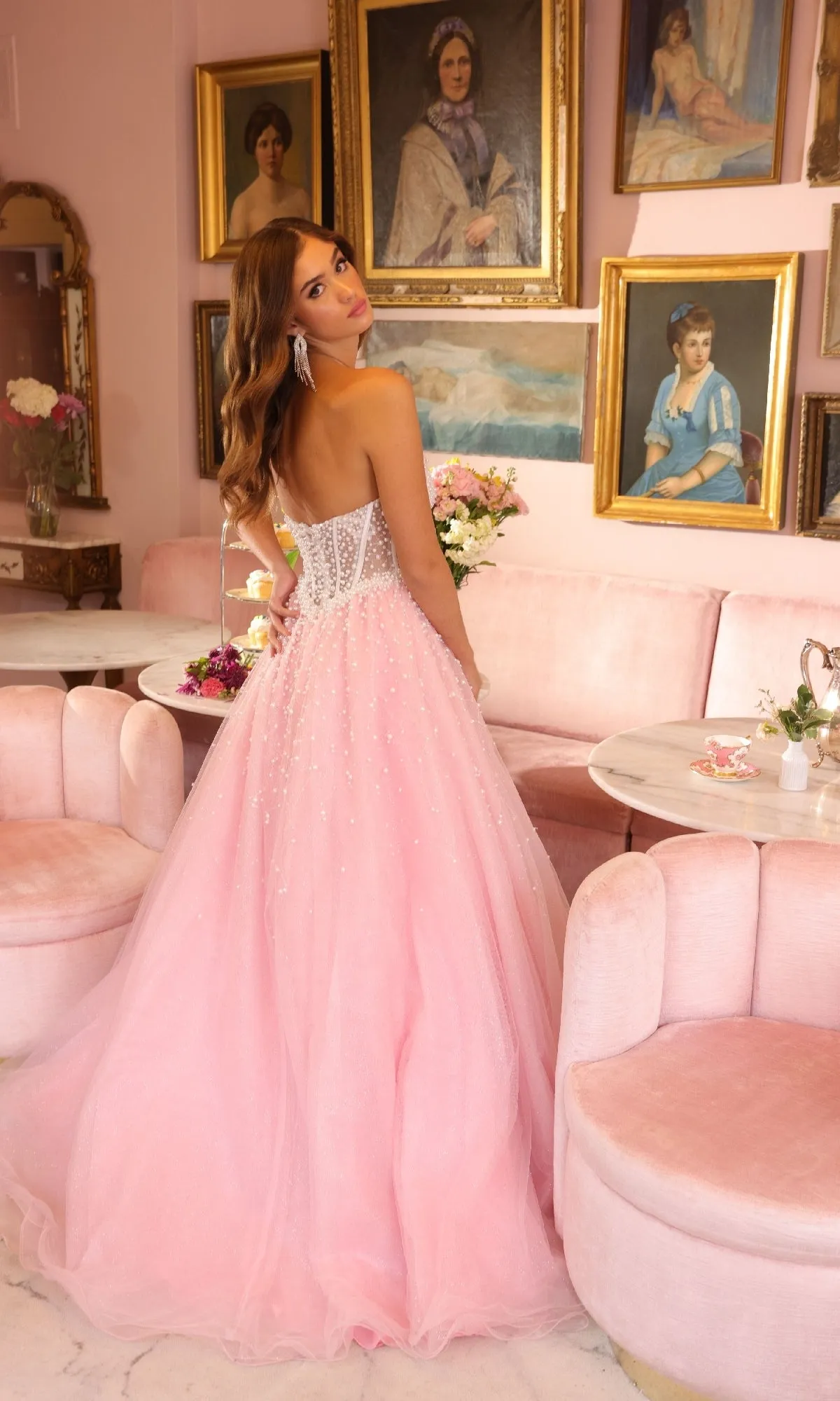 Corset Tulle Strapless Ball Gown: Ava Presley 29226 sold by PromGirl product image thumbnail 2