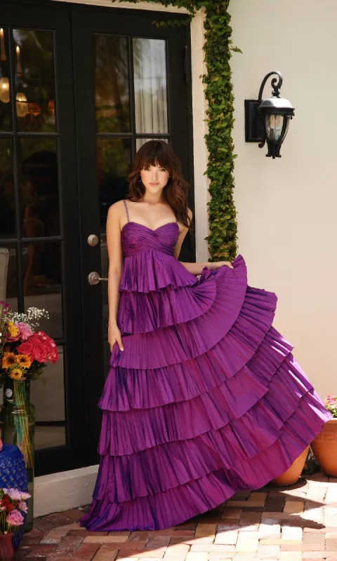 Ruffled Prom Ball Gown: Ava Presley 40046 sold by PromGirl