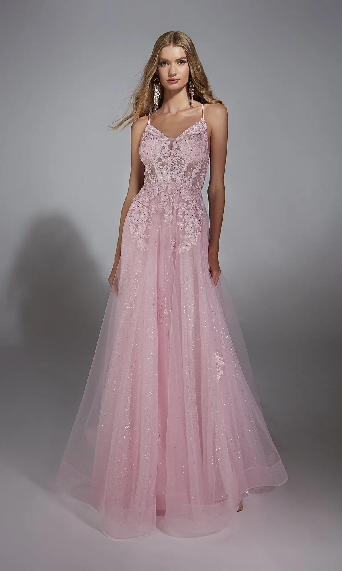 Glitter Tulle Prom Ball Gown: Aerie Couture 286 sold by PromGirl product image thumbnail 4