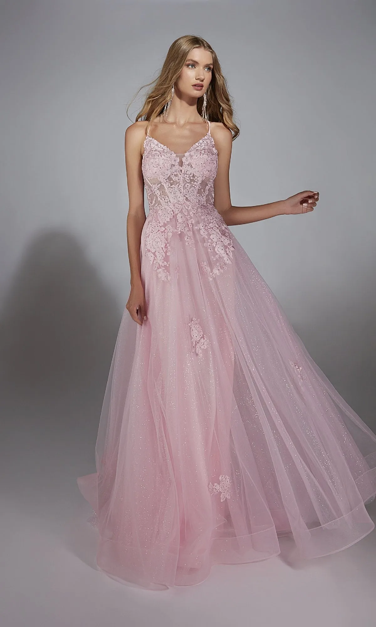 Glitter Tulle Prom Ball Gown: Aerie Couture 286 sold by PromGirl