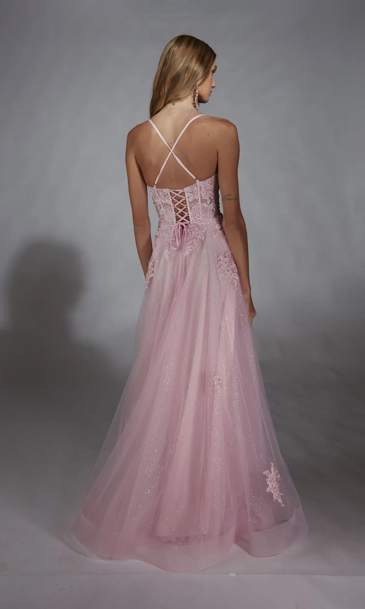 Glitter Tulle Prom Ball Gown: Aerie Couture 286 sold by PromGirl product image thumbnail 2