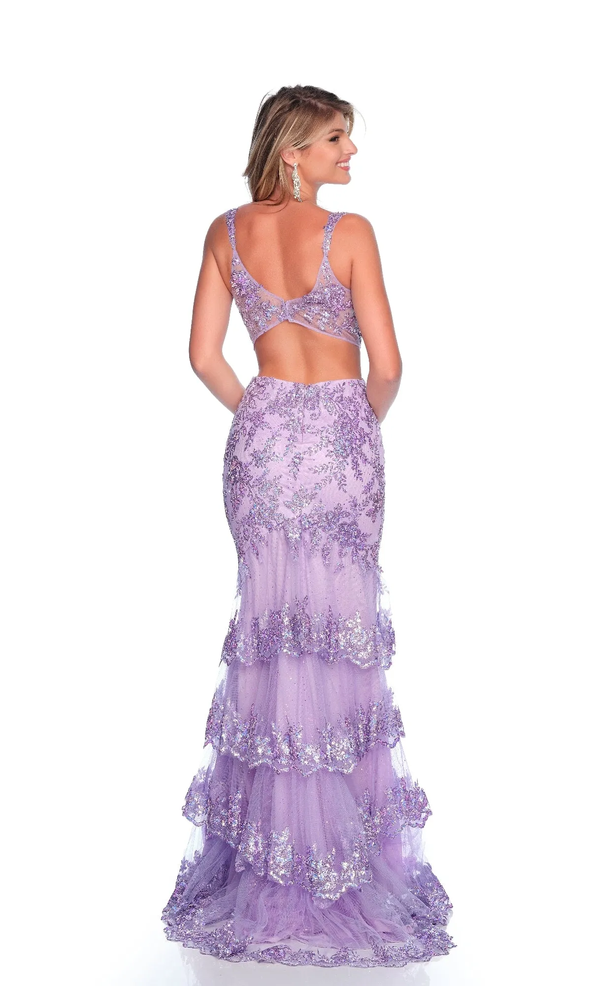 Lilac Mermaid Prom Dress: Dave & Johnny 12125 sold by PromGirl product image thumbnail 2